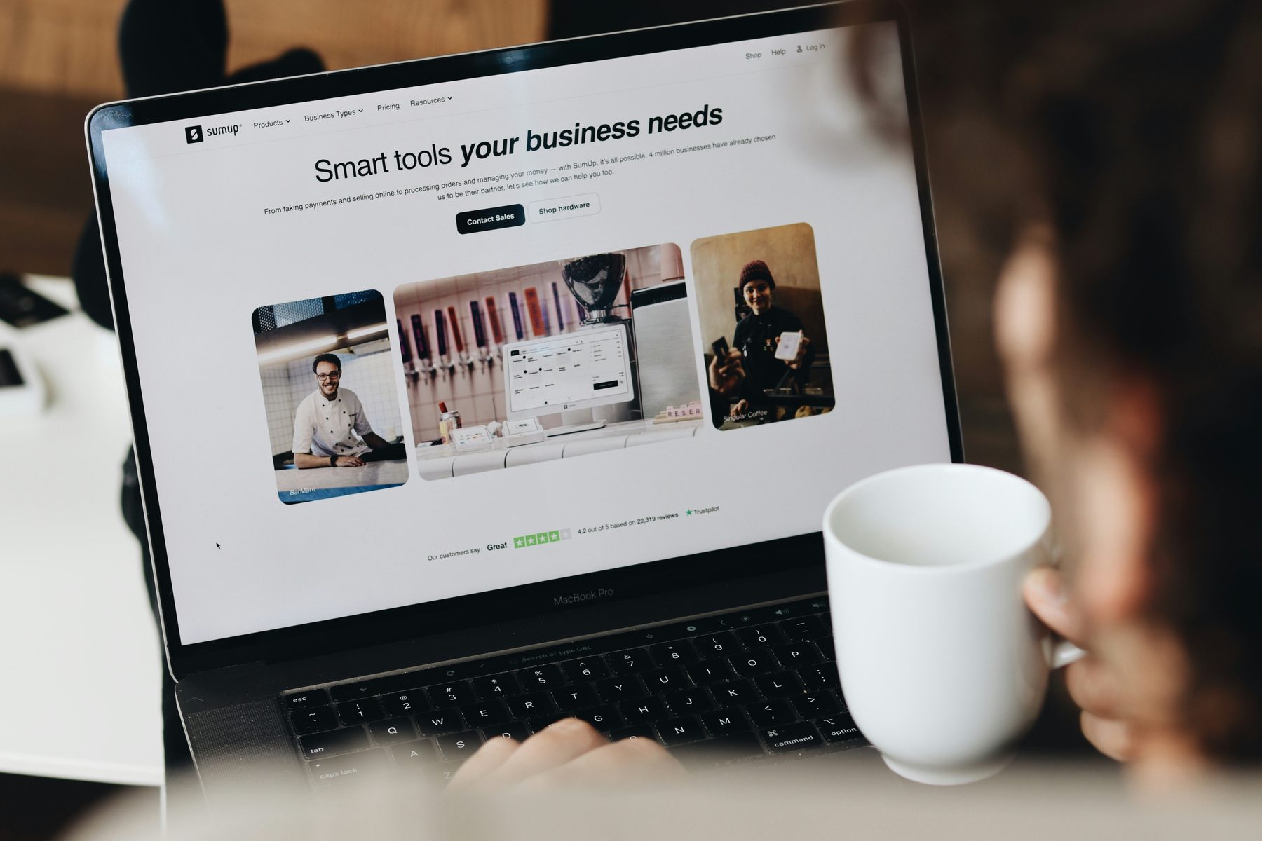 Local business website mockup